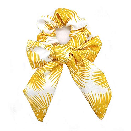 LYRAE Bow Scrunchies Bowknot Scarf Ponytail Holder Elastic Hair Ties Ropes Colorful Design For Women Girls