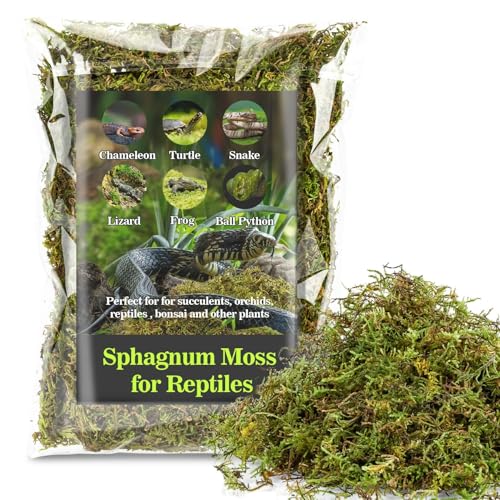 Sukh Musgo Sphagnum para reptiles, terrario de 85.0 g, musgo para reptiles, turba para reptiles, plantas de orquídeas, hábitat de reptiles, musgo de cama para serpientes, tortuga, rana, geco y otros