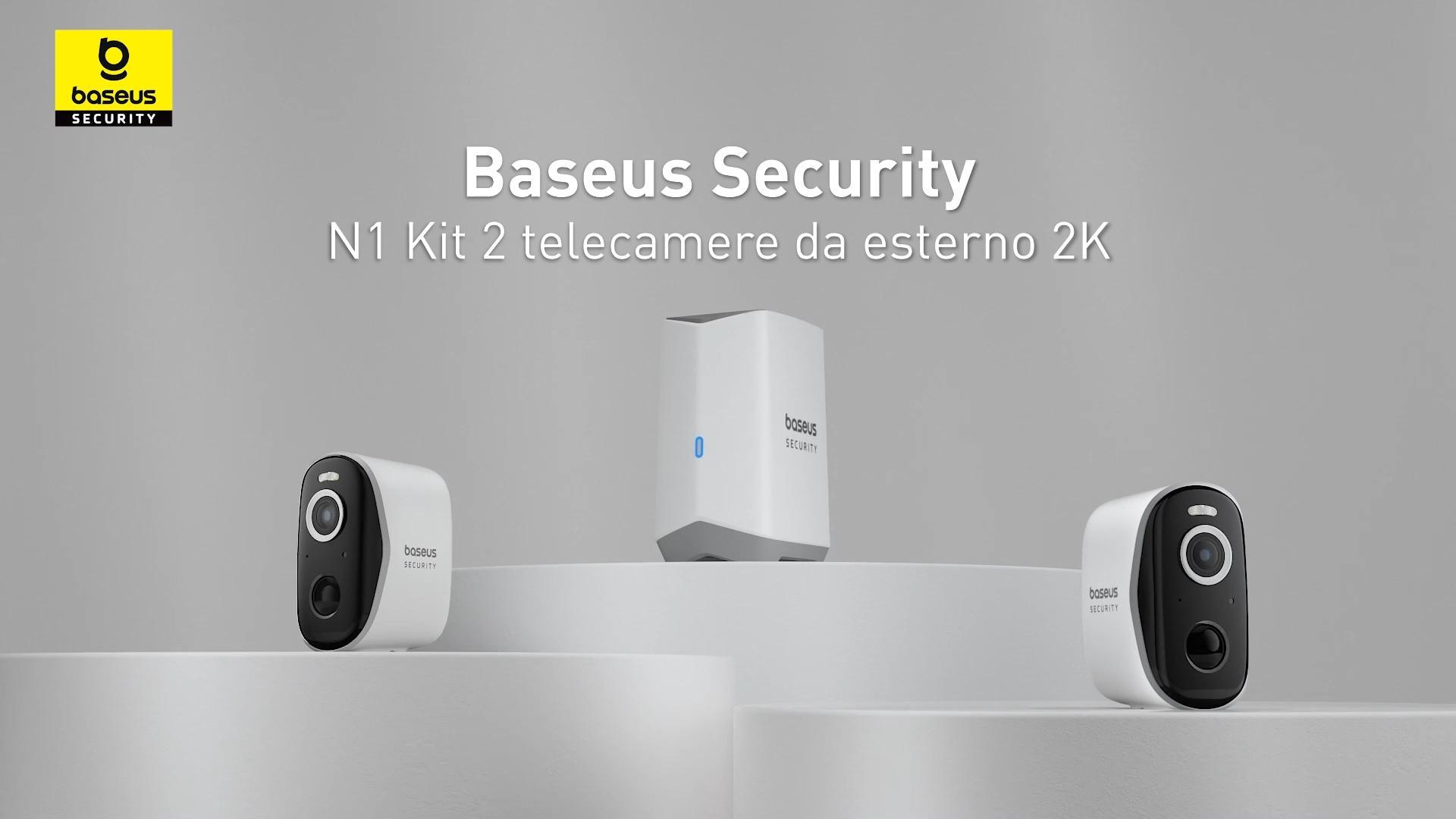 Pannello Solare Baseus Security A1 Da 3W Per Telecamere Wi-Fi Esterno - Impermeabile IP67, Cavo 4m