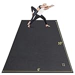 GXMMAT Large Yoga Mat 12'x6'/10'x6'/6'x8'(7mm), Extra Thick Workout Mats for Home Gym Flooring, Ultra Comfortable Non-Slip Quick Resilient Barefoot Wide Exercise Mat for Pilates, Stretching,Meditation