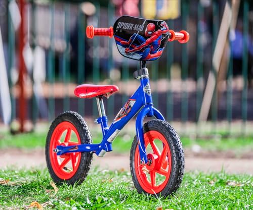 Miniatura 3 de Huffy Marvel Spiderman Balance Bike Blue and Red 3-5 Year Old