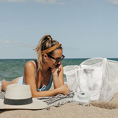 Image of KALIDI Beach Nylon Mesh Tote Bag, Casual Tote Bag Hobo Women Foldable MAX 23L Shoulder Bag For Beach Picnic Vacation