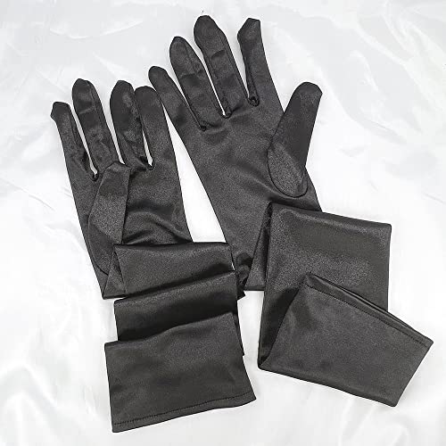Hzmm Long Satin Gloves 1920S Opera Gloves 21 Inch Long Gloves For Women Elbow Length Gloves For Wedding Banquet Halloween Christmas Party Stretchy Adult Size, Black #TOP7