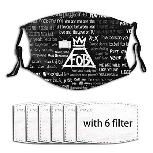 Preisvergleich Produktbild gshihuainingxianshekush Fall Out Boy Lyrics Einzigartiger Druck Winddichter mit austauschbarem Filter Aktivkohle Staubschutzhülle Lustige süße Sturmhaube