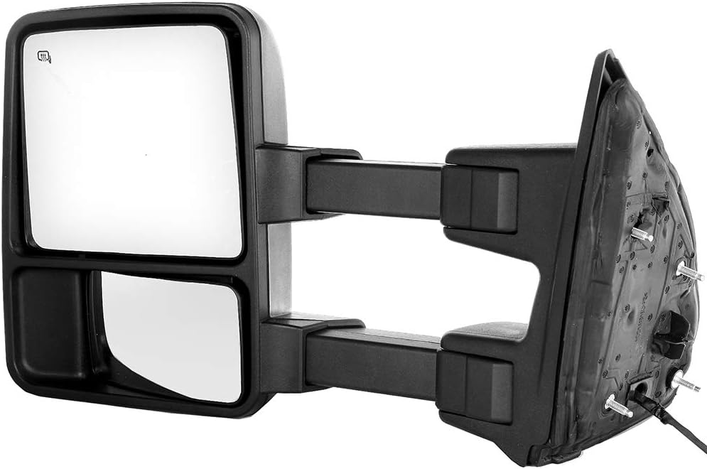 Tow Mirror Towing Mirror Fits for 2008-2016 for Ford for F-250 for F-350 for F-450 for F-550 Super Duty Truck Towing Mirror Left Side Power Adjusted Black Housing Heated Turn Signal Light