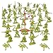 Army Men Toy Action Figures - 202 Pieces with American, British, German & Japanese Soldiers and Flags in Different Combat Poses, Great for Reenactment, Pretend Play, Dioramas and School Projects