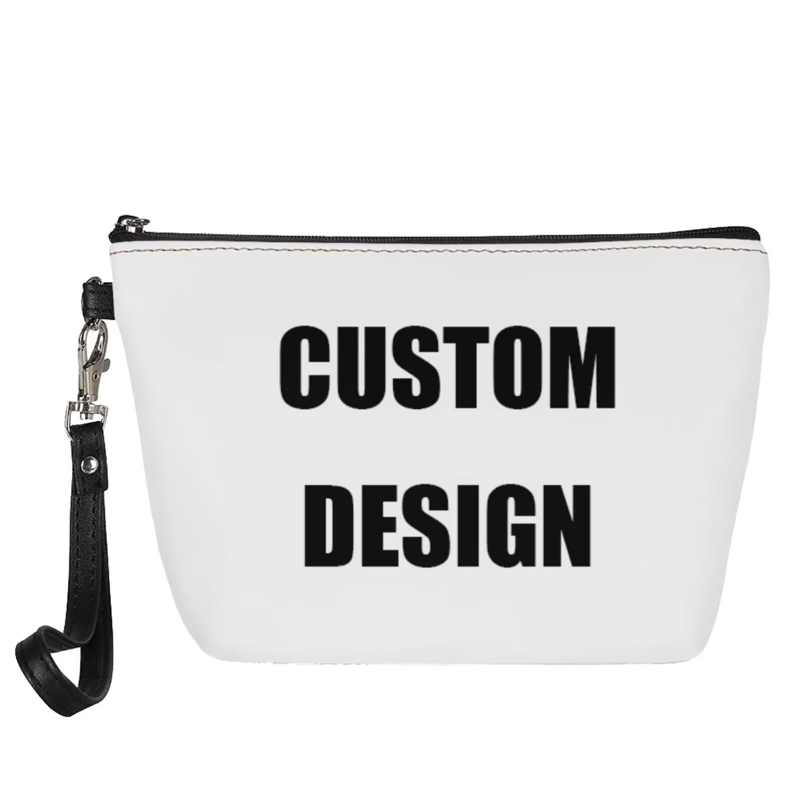 Bigcardesigns Custom Design Travel Cosmetic Toiletry Organizer Case for Women Zipper Wallet Large Makeup Bags Portable Cosmetic Purse Gifts
