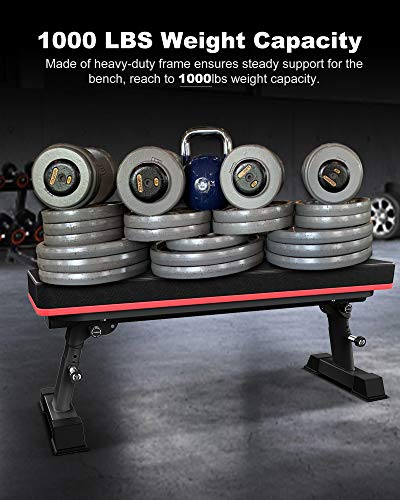 YouTen Weight Bench for Weight Lift Height Adjustable Exercise Bench for Home Use Black