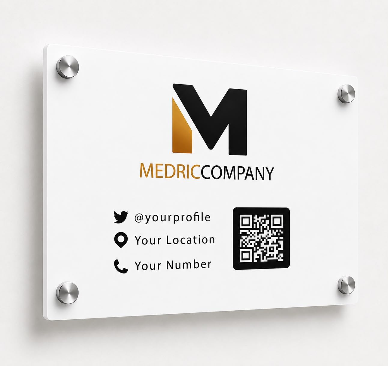 Plaque Acrylique Personnalisée Transparente avec Impression UV – Horaires, Logo, Clinique, Cabinet Médical, Restaurant et Commerce (20x30cm)