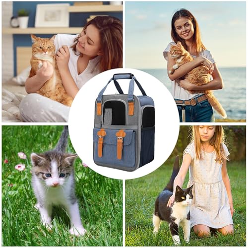Mochila para mascotas de 30 x 21 x 40 cm con malla para viaje y senderismo 6