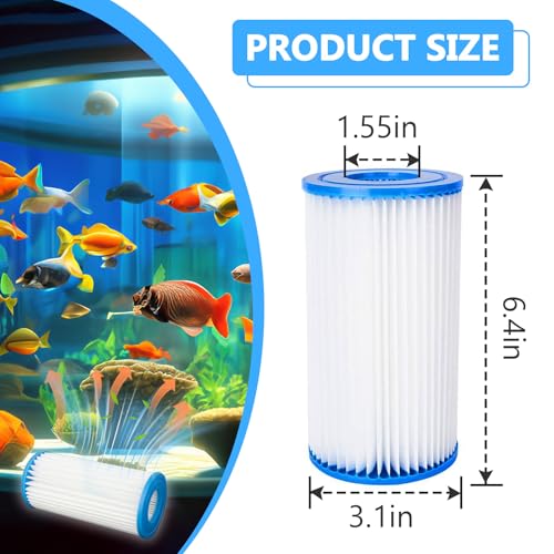 Image of 4 Pack Micron Filter Cartridges Compatible with Marineland Magnum ML90770 | Compatible with Marineland Magnum ML90770 & Magnum Canister Filters, Freshwater & Saltwater Aquarium Water Polishing