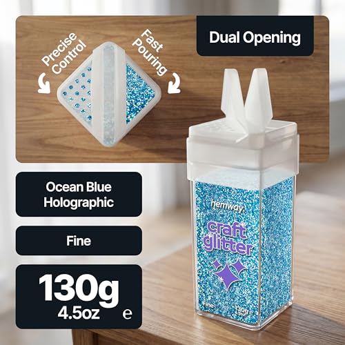 Purpurina holográfica azul océano fina y ultra brillante 3