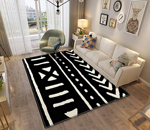 Tapete decorativo negro y blanco 60x39 pulgadas miniatura 2