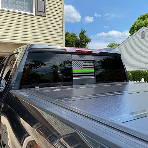 Image of Xinghe for Nissan Frontier 2013-2026, Matte Blakc American Flag Decals for Truck Back Middle Window