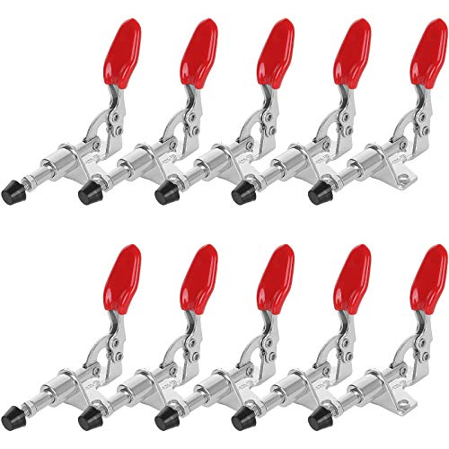 10 PCS Pull Latch 301AM Adjustable Toggle Clamp Stroke Clamp Push Pull Toggle Clamp Quick Release Hand Tool Holding Capacity Toggle Latch for Welding, Woodworking