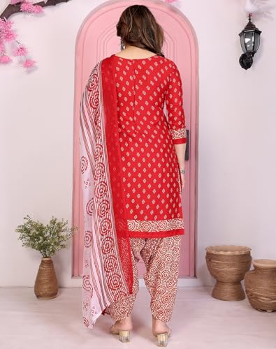 Image of Yashika Unstiched Crepe dress materials | Crepe Salwar Suit for women with dupatta | suit material for women unstitched