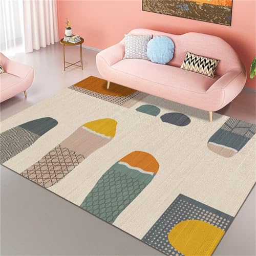 Tapis de salon 200x250cm unicolore lavable pour une chambre moderne - 2