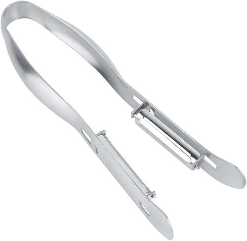 Miniatura 6 de Pelador de espárragos, pelador de verduras de doble borde de acero inoxidable, pelador de alimentos para cocina, peelers para pepino, calabacín,