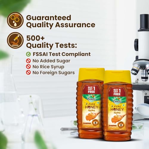Image of Zandu Pure Honey Squ-Easy (Buy 1 Get 1 Free), 800 g (400 g + 400 g)