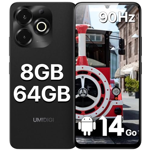 UMIDIGI G9X Unlocked Cell Phone,6.75' 90Hz Display Smart Phone,Android 14,5000mAh,Octa-Core 8(4+4)+64GB 1TB,Face ID Unlock,4G Dual SIM Phone,GPS,FM Radio,Show captions,Unlocked Android Phones