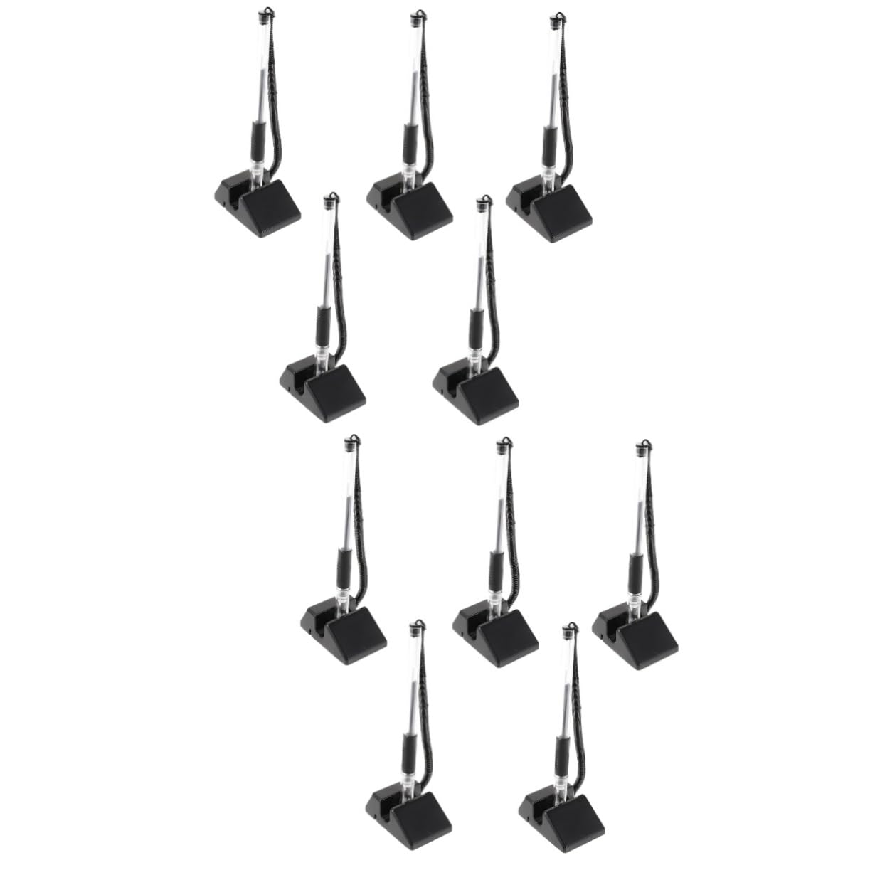 Lot de 2 Stylos de Sécurité à Base Adhésive Stylos Gel Noirs pour Bureau 5 Pièces