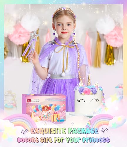 Vestido de Princesa con Luz y Capa Unicornio para Niñas miniatura 5