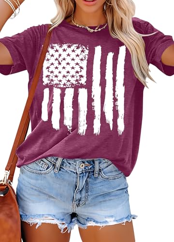 Patriotic Shirts for Women 4th of July Outfits American Flag Shirt Graphic Tees 250th Aniversary USA Tee Top