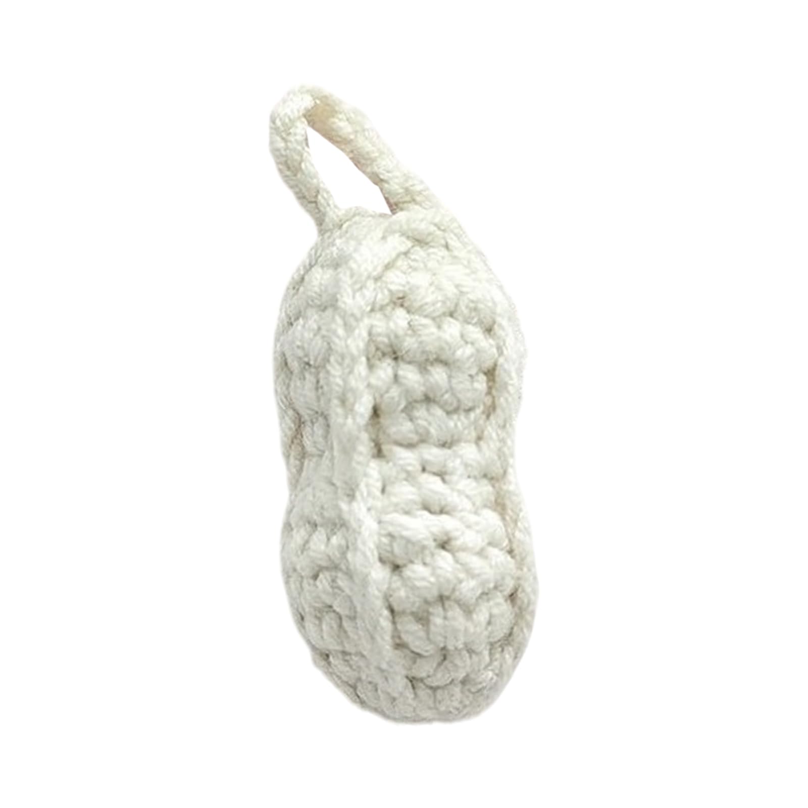 Unique Handmade Keychain Wool Crochted Fruit Pendant For Bags And Purses Car Keys Accessory Handbag Decoration, Peanut