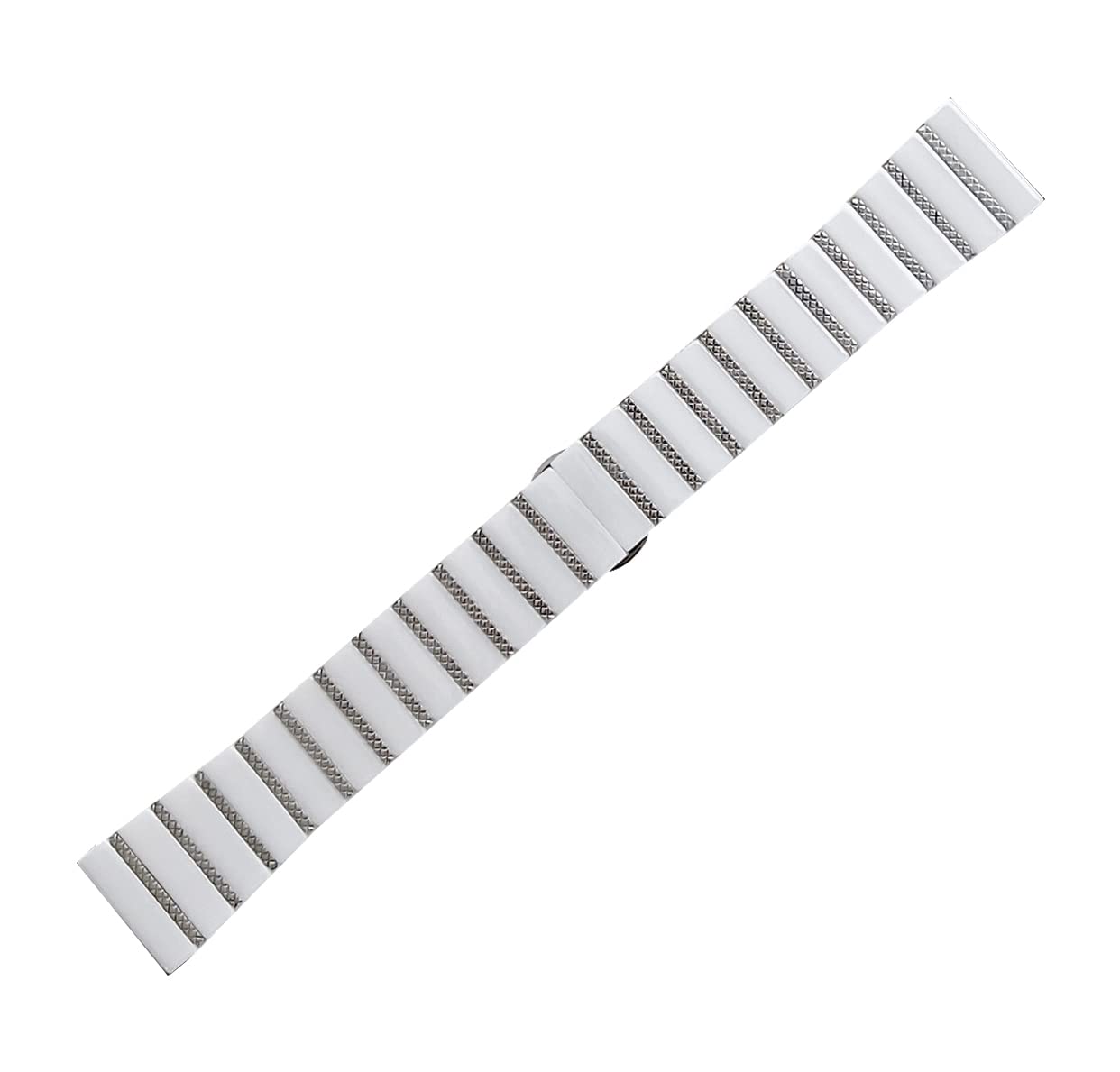 20mm & 22mm Bracelet Céramique, Maille Fine Universelle Femme | MaKTech, 316L Fermoir Premium, Bracelet Lisse, pour Samsung Galaxy Watch, Huawei, Garmin