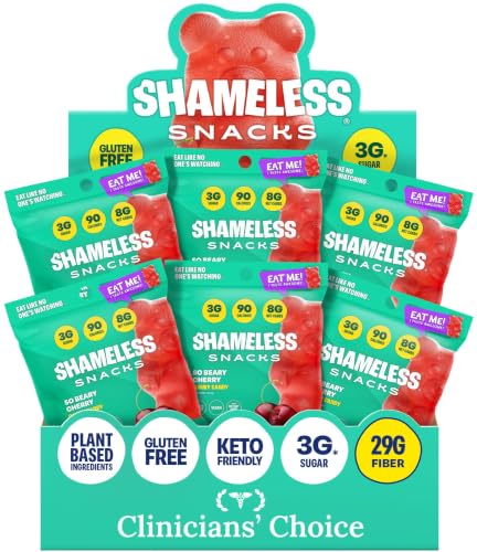 Shameless Snacks So Beary Cherry Gummy Bears - Candy &amp; Fruit Snacks, Keto