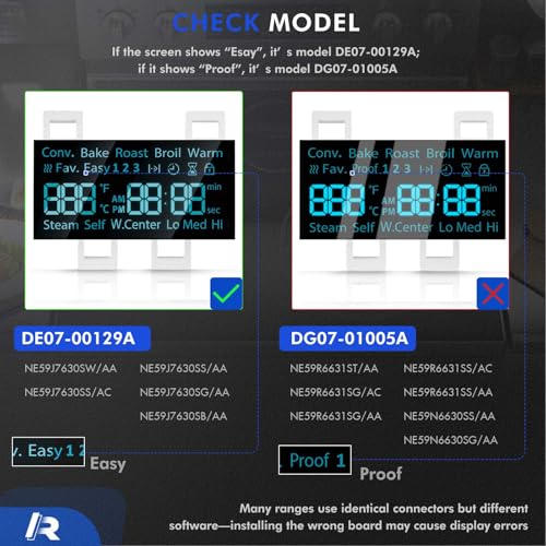 Image of New DE07-00129A Range LED Display Board Fit for Samsung Electric Range - Oven /Stove, Better Than Oem Quality, Fits Model NE59J7630SB NE59J7630SG NE59J7630SS NE59J7630SW