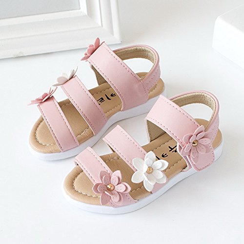 Vokamara Big Girls Fashion Strap Sandals Summer Shoes X-Pink 25 #TOP2