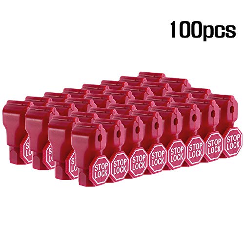 Lucky Monet 50/100 PCS Anti-Theft Retail Security Stop Lock Anti Sweep Hook Lock for Pegboard Slat Wall (100)