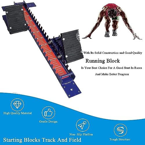 Blocco di partenza regolabile in alluminio per pista e campo, design leggero con cuscinetto antiscivolo e righello per carte, perfetto per l'allenamento scolastico e la pratica atletica