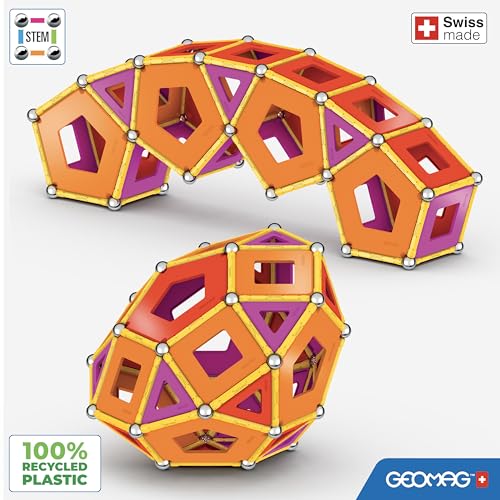 Geomag Jeux de Construction Magnétique pour Enfants - Jouets éducatifs pour Garçons et Filles 100% Recyclé - Collection Green Panels 200 pièces