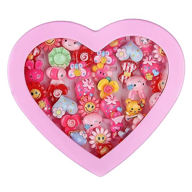 Cart Log Kids Rings For Girls- Kids Ring Set For Girls- Gift For Kids Girls (Pack of 36) (Random) (Adjustable) (B0CW9YMGRH) Amazon Price History, Amazon Price Tracker