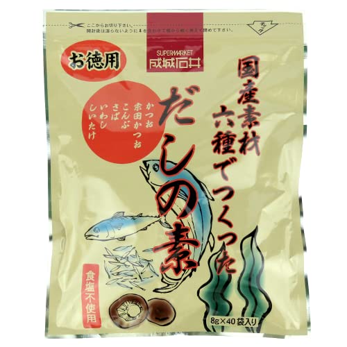 成城石井 国産素材六種でつくっただしの素徳用 8g×40p 成城石井 国産素材六種でつくっただしの素徳用 8g×40p