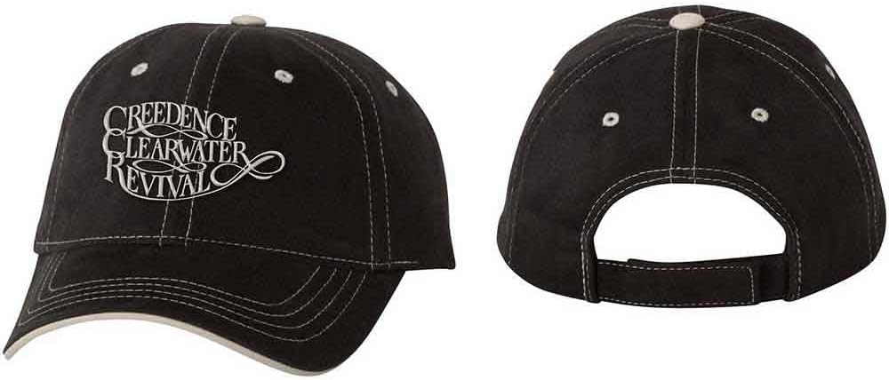 Rock Off officially licensed products Men's Creedence Clearwater Revival Logo Baseball Cap Black