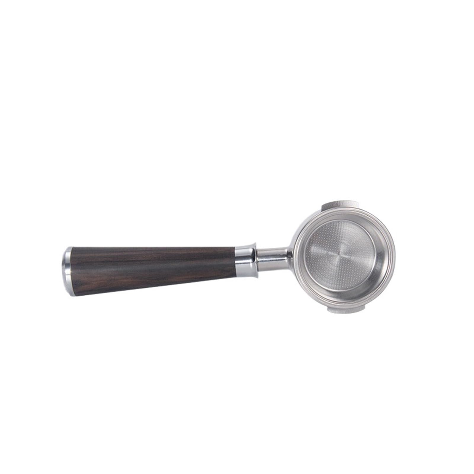 Compatible Con Nuova Simonelli, Cafetera Portafiltro Sin Fondo De Acero Inoxidable De 58 Mm Con Mango De Filtro De Café De Cesta De 2 Tazas De 58 Mm.(A Black Rosewood)