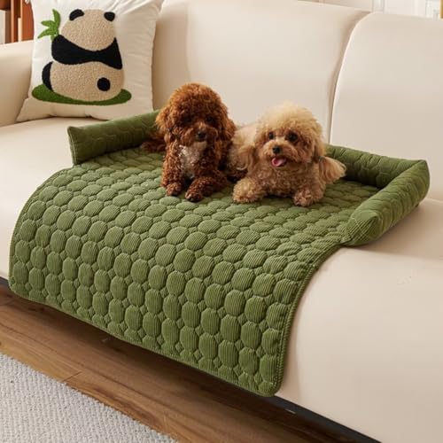 Bettschlange Cuccia per Cani Sofa Lavabile - Coperta per Cani Divano con Bordo, Protezione per Divano per Cani, Cuccia per Cani Soffice, Cuscino Antiscivolo per Cani, Cani di Taglia Media, 75x75cm