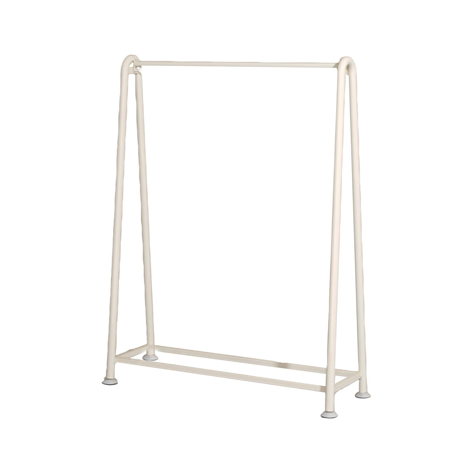 YNBSHGAA Metal Clothes Hanger Rack Single Arm for Coats Skirts Shirts Adjustable Height Silver 150x40x160cm - Space-Saving Garment,Bianco-150x40x160cm