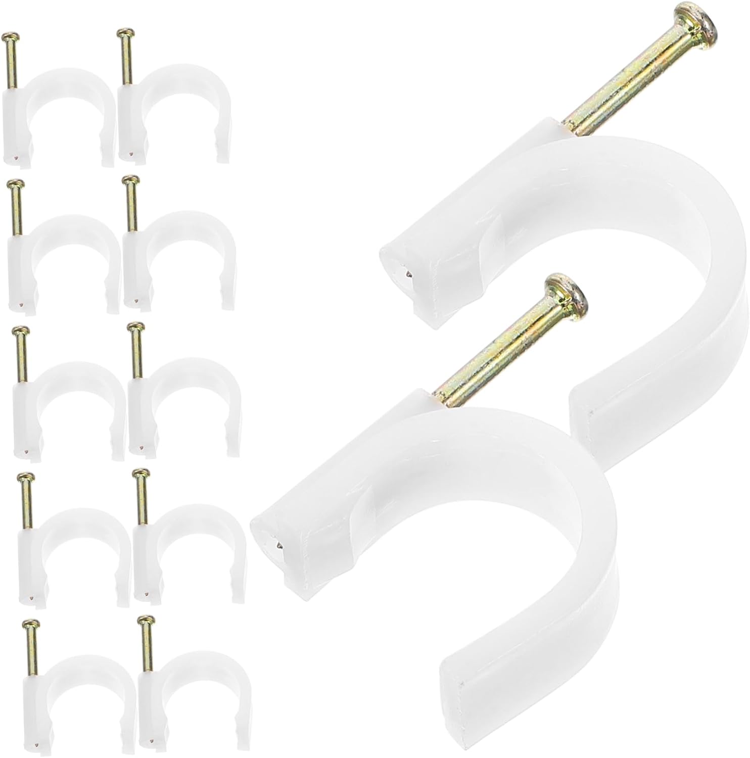 WOONEKY Versatile Pe Material Wire Staple Quick Release Cable Holder for Wall Nails