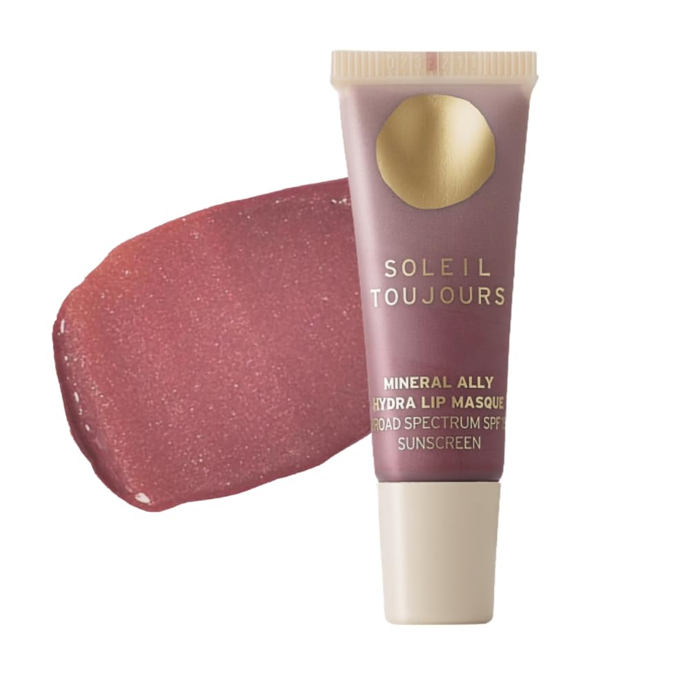 Soleil Toujours Mineral Ally Hydra Lip Masque Cinquante Cinq | Tinted Lip Balm | Everyday Protection | Antioxidant-Rich | Hydrating | SPF 15 (10 ml / 0.34 fl oz)