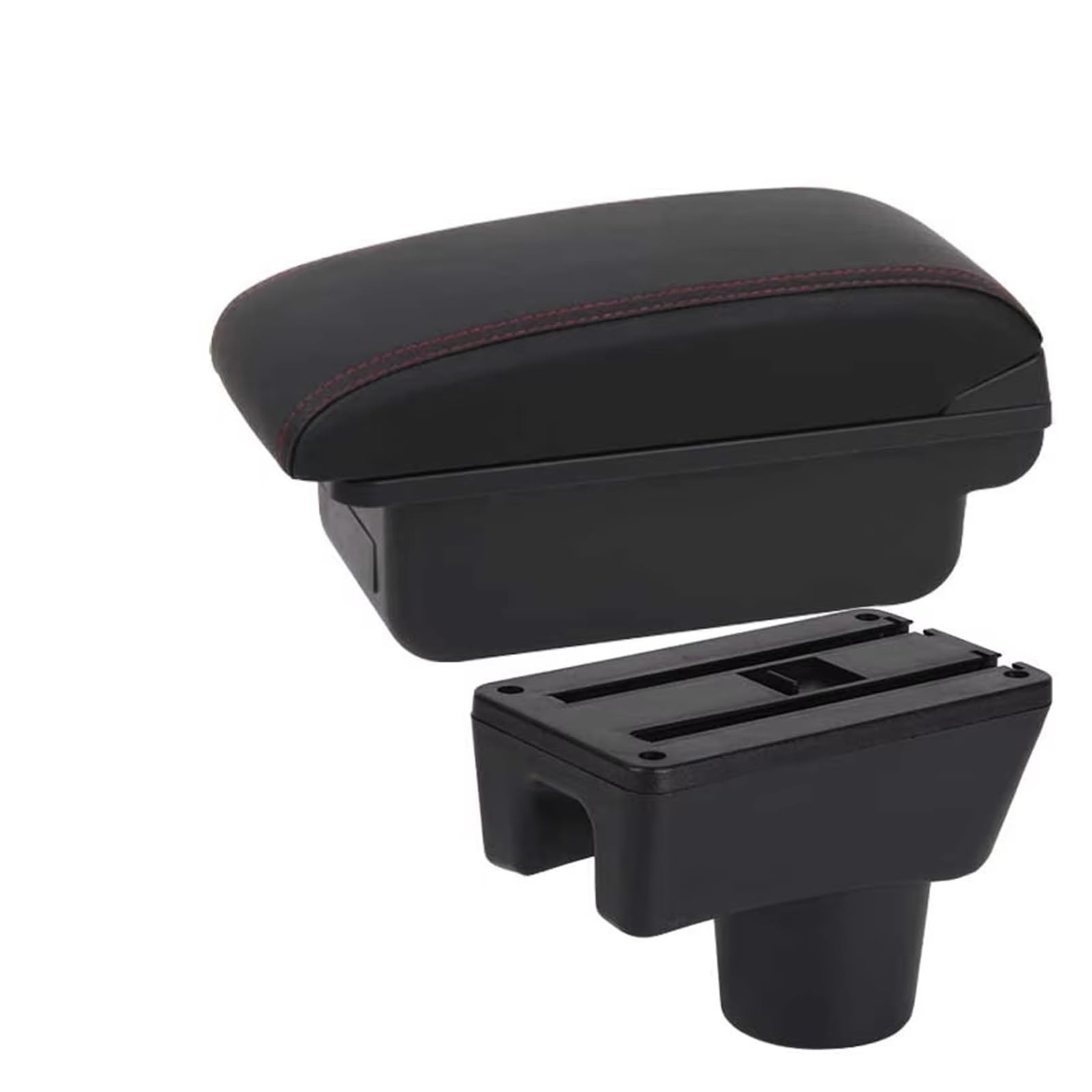 Hguvsjd C Red Line No Usb Armrest Box For Mitsubishi For Attrage For Mirage Interior Retrofit Accessories Car Armrest Storage Box Car Armrests(C Red Line No Usb)