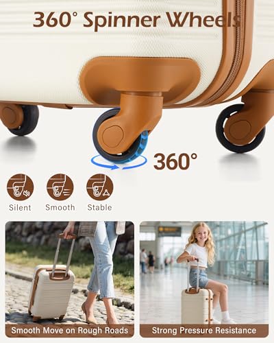 LONG VACATION 6 Piece ABS+PC Hardshell Luggage Set with Spinner Wheels, Lightweight suitcase set with TSA Lock & YKK Zipper3