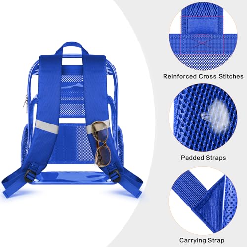 Image of PAMANO Clear Backpack, Heavy Duty Transparent Reinforced Bottom See Through for College, Travel Work Security