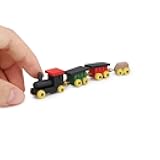 Cutemini Miniature Train Model Wooden Train Set Traffic Scene Ornament Home Decor (Multicolor)