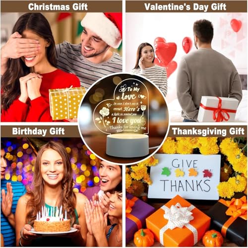 Image of Gifzy BamLue Love Gift for Her Anniversary-Romantic Night Light Gifts for Wife /Girlfriend on Valentine's Day, Birthday, Thanksgiving, Christmas