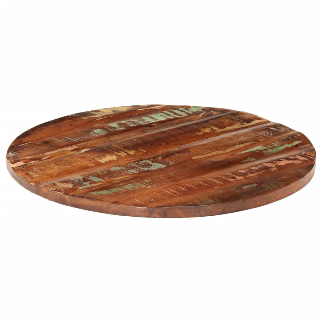 vidaXL Dessus de Table Ø 70x2,5 cm Rond Bois Massif de récupération