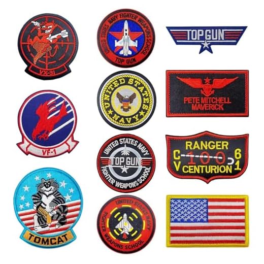 ZYEKIU 11 Pièces Patch Thermocollant Vetement Ecusson Thermocollant, Autocollant de Patch Brodé Militaire Applique Décorative Écusson à Repasser Broderie pour T-Shirt Jeans
